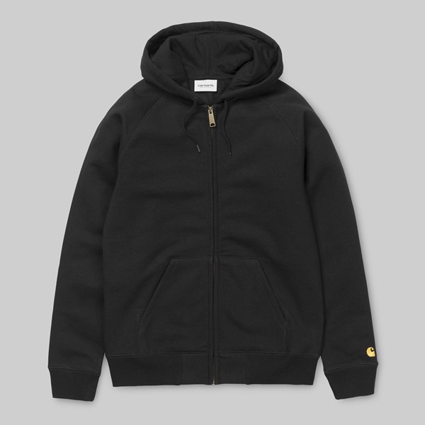 CARHARTT HOODED CHASE JACKET BLACK GOLD  