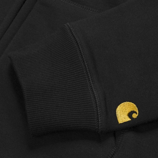 CARHARTT HOODED CHASE JACKET BLACK GOLD  