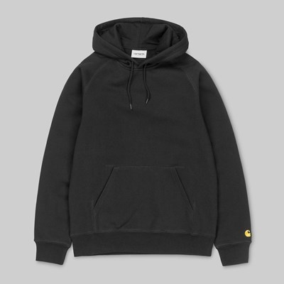 CARHARTT WIP HOODED CHASE SWEAT BLACK GOLD 
