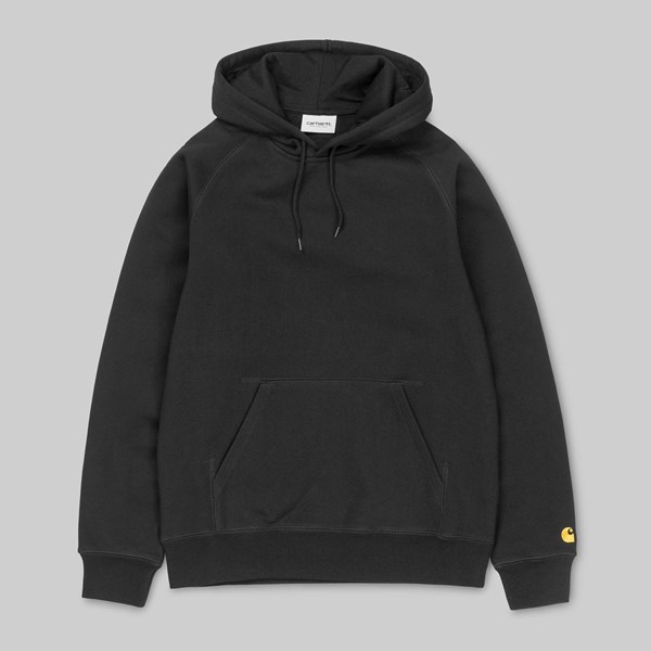 CARHARTT HOODED CHASE SWEAT BLACK GOLD 
