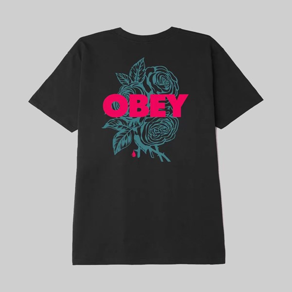 OBEY BLOOD AND ROSES SS T-SHIRT BLACK 