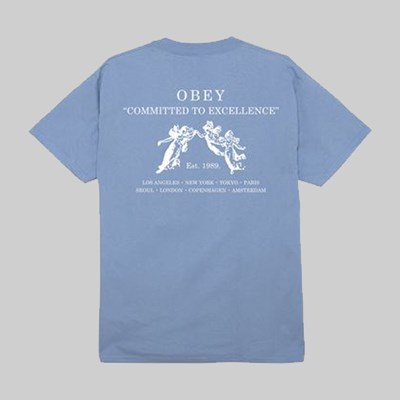 OBEY COMMITED TO EXCELLENCE TEE VIOLET 