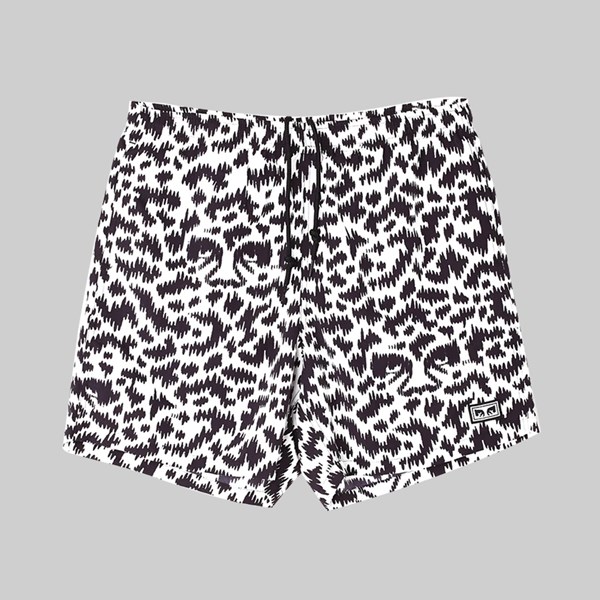 OBEY EASY RELAXED FUZZ SHORTS WHITE MULTI | Obey Shorts