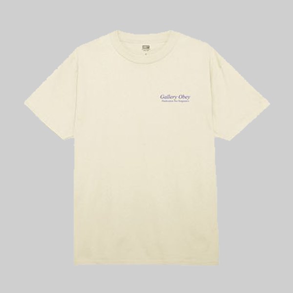 OBEY GALLERY TEE CREAM 