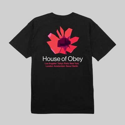 OBEY HOUSE OF OBEY TEE BLACK 