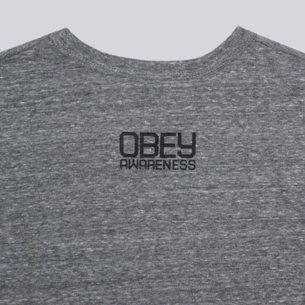 Obey Uganda Children Fine Art 1 T Shirt Heather Grey