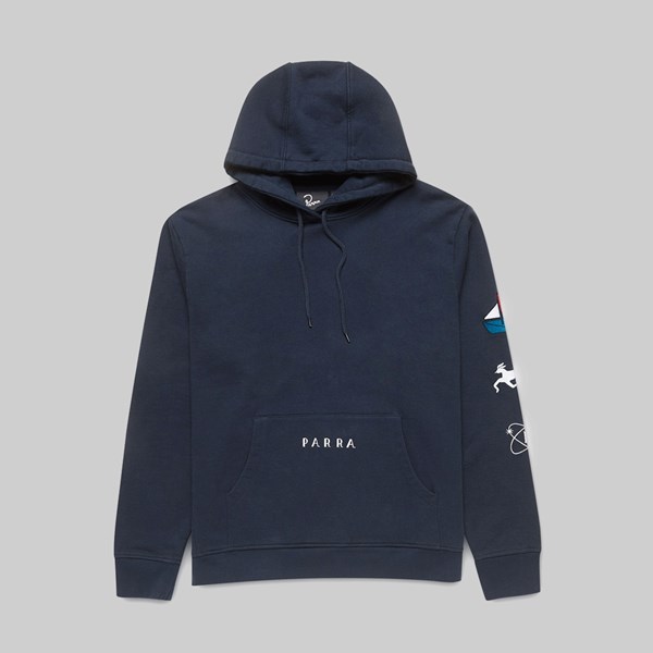 BY PARRA PAPER DOG SYSTEMS HOODY NAVY BLUE 