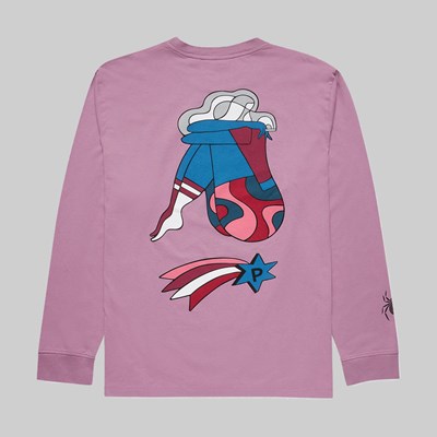BY PARRA CLOUDY STAR LS TEE LAVENDER 