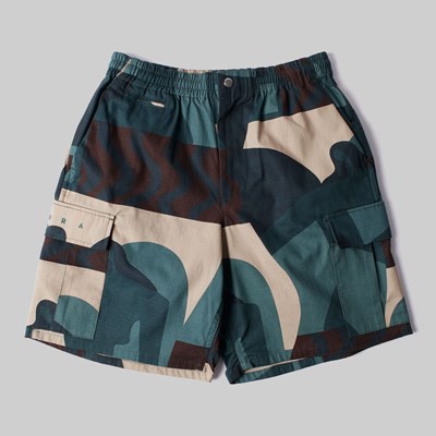 BY PARRA DISTORTED CAMO SHORTS GREEN 