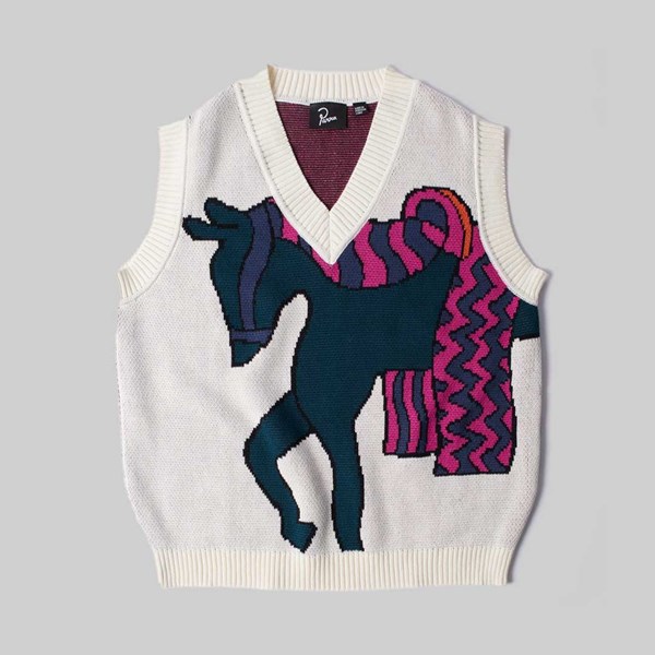 BY PARRA HORSE KNITTED SPENCER OFF WHITE 