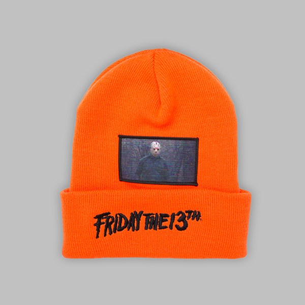 THE HUNDREDS X FRIDAY THE 13TH PATCH BEANIE ORANGE 