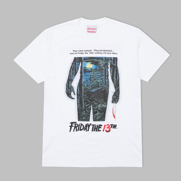THE HUNDREDS X FRIDAY THE 13TH POSTER TEE WHITE 