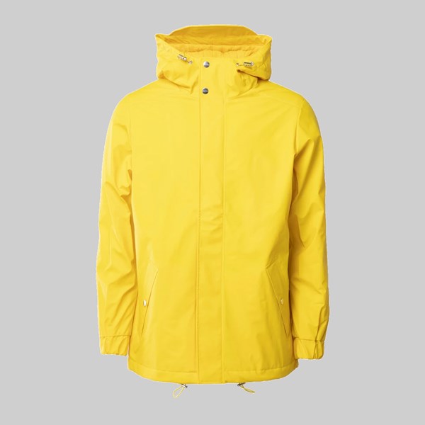 RAINS QUILTED PARKER JACKET YELLOW 