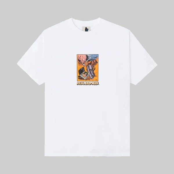 REAL BAD MAN GET YOUR ASS TEE WHITE 