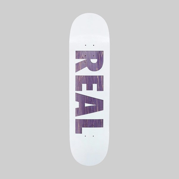 REAL SKATEBOARDS BOLD SERIES WHITE DECK 8.5 