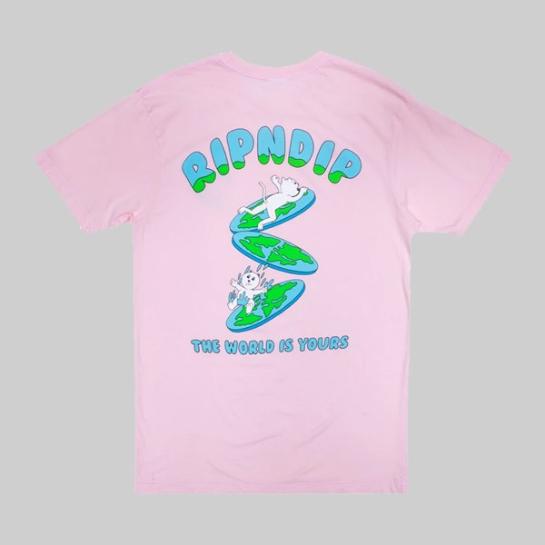 RIP N DIP THE WORLD IS YOURS SS T-SHIRT LIGHT PINK 