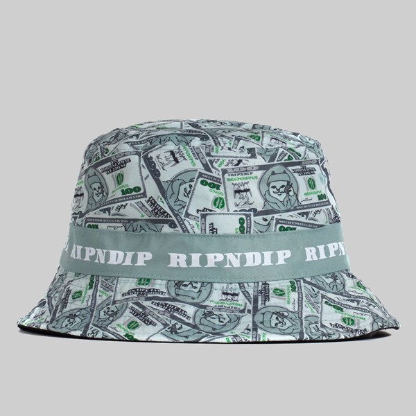 RIP N DIP MONEY BAG BUCKET HAT GREEN BLACK 
