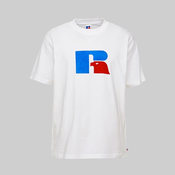 RUSSELL ATHLETIC JERRY LARGE LOGO SS T-SHIRT WHITE 