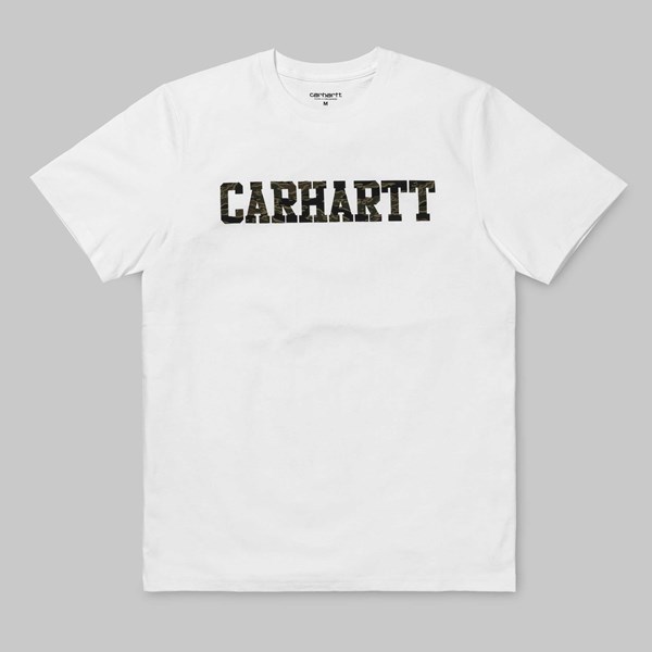 CARHARTT COLLEGE SS T-SHIRT WHITE CAMO TIGER 