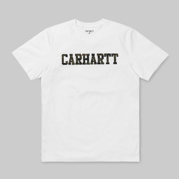CARHARTT COLLEGE T-SHIRT WHITE CAMO LAUREL 