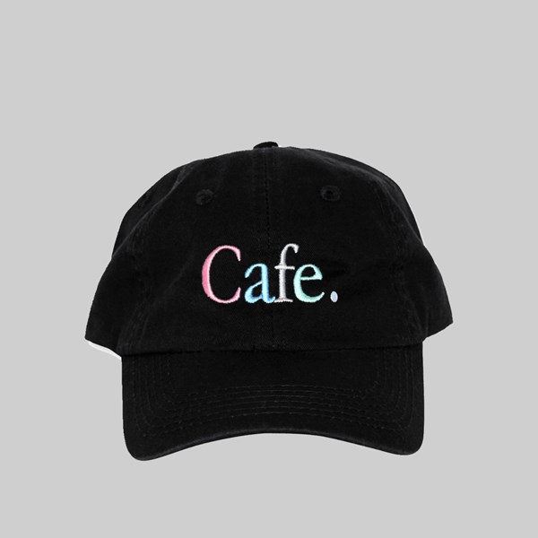 SKATEBOARD CAFE WAYNE EMB 6 PANEL CAP BLACK 