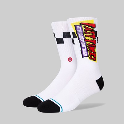 STANCE SOCKS X FAST TIMES 'GNARLY' WHITE 