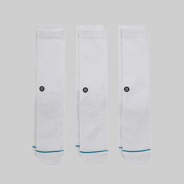 STANCE SOCKS THE ICON 3 PACK WHITE  