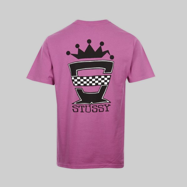 STUSSY CHECKERS SS T-SHIRT BERRY 