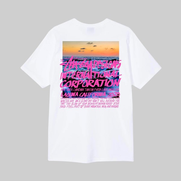 STUSSY CLEAR DAY SS T-SHIRT WHITE 