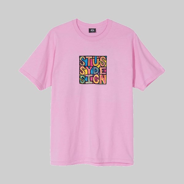 STUSSY CLYDE SS T-SHIRT PINK 