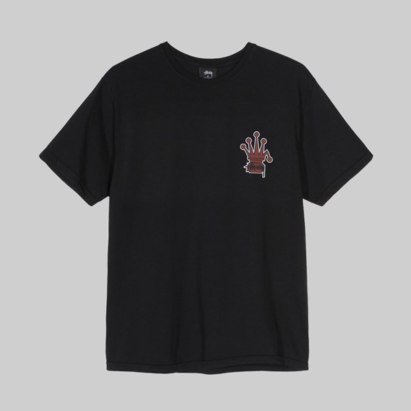 STUSSY CROWNED PIG DYED SS T-SHIRT BLACK  