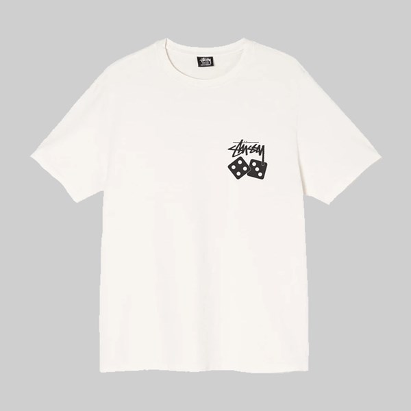 STUSSY DICE PIG DYED SS T-SHIRT NATURAL 