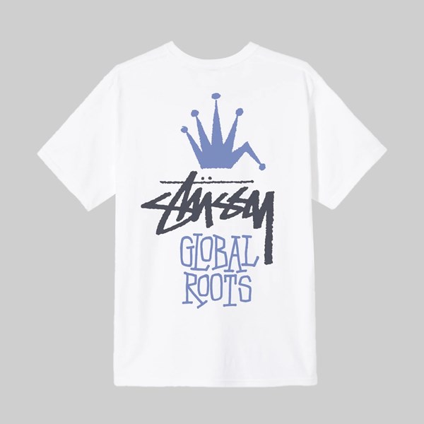 STUSSY GLOBAL ROOTS SS T-SHIRT WHITE 