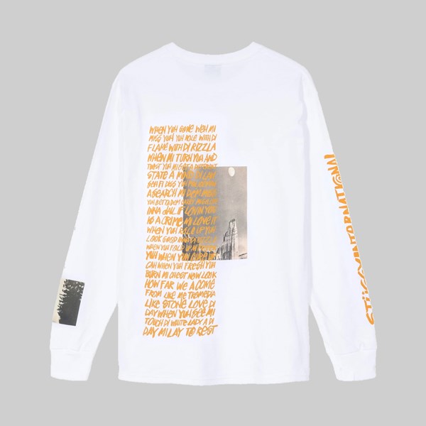 STUSSY GREAT OUTDOORS LONG SLEEVE TEE WHITE 
