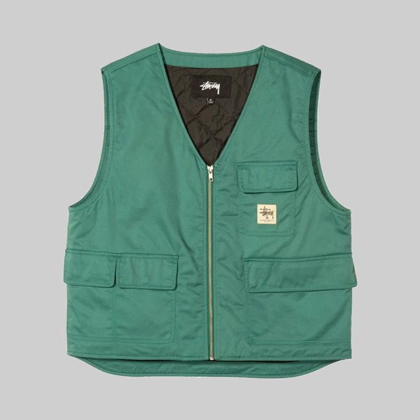 STUSSY INSULATED WORK VEST TEAL 