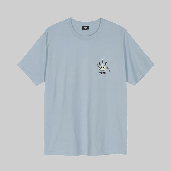 STUSSY OLD CROWN SS T-SHIRT SLATE 