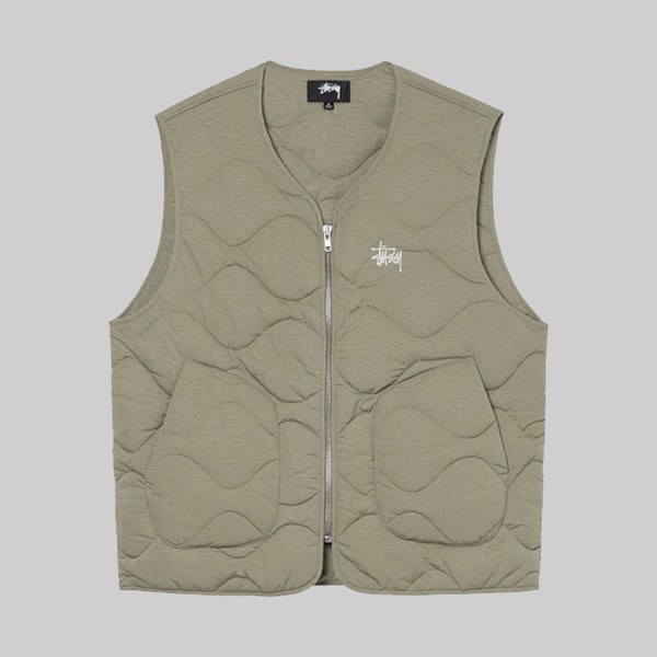 STUSSY RECYCLED LINER VEST COYOTE 