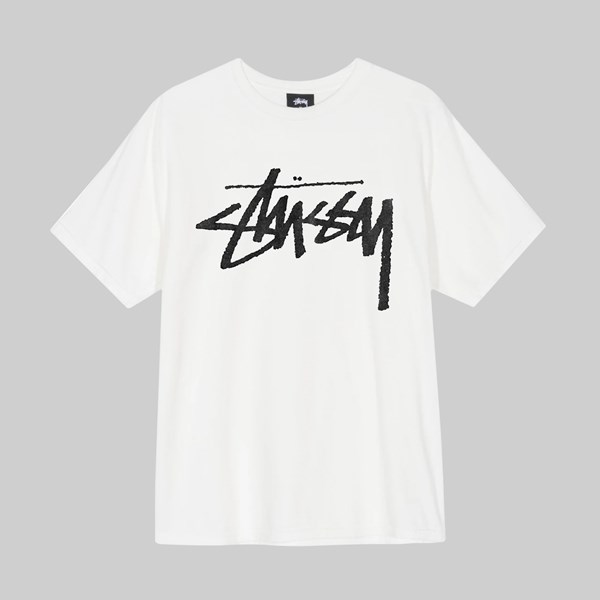STUSSY STOCK PIGMENT DYED SS T-SHIRT NATURAL 