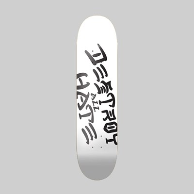 THE HEART SUPPLY SKATEBOARD CO. DESTROY HATE WHITE 8 INCH  