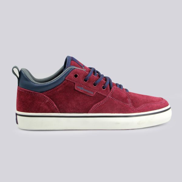 The Hundreds Riley Low Trainers Black Burgundy Navy