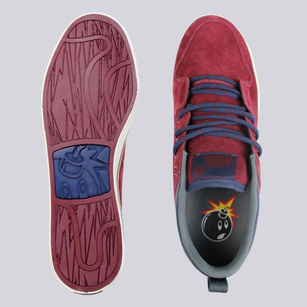 The Hundreds Riley Low Trainers Black Burgundy Navy