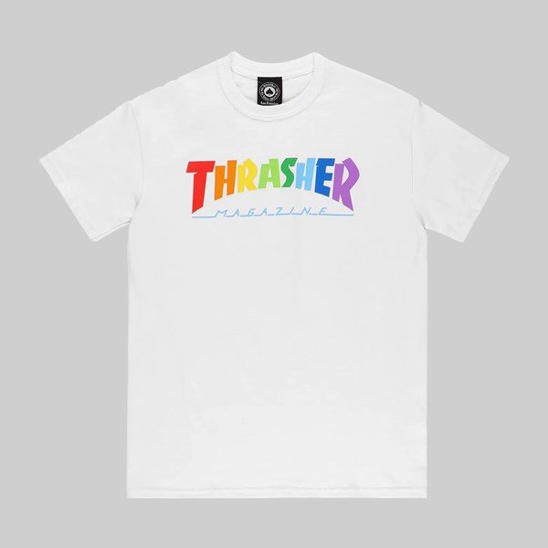 THRASHER RAINBOW MAG SS T-SHIRT WHITE | THRASHER Tees