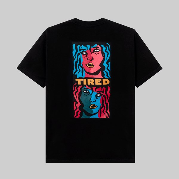 TIRED DOUBLE VISION TEE BLACK 