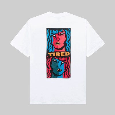 TIRED DOUBLE VISION TEE WHITE 