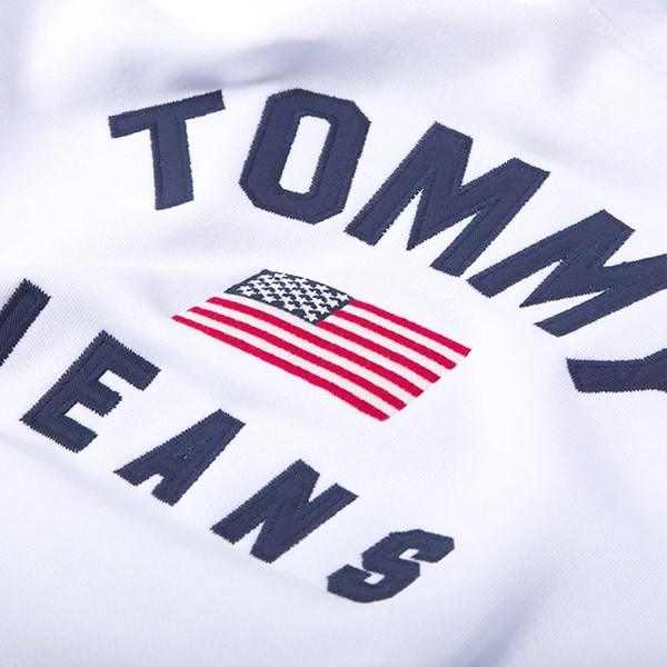 TOMMY JEANS AMERICANA HOODIE CLASSIC WHITE 