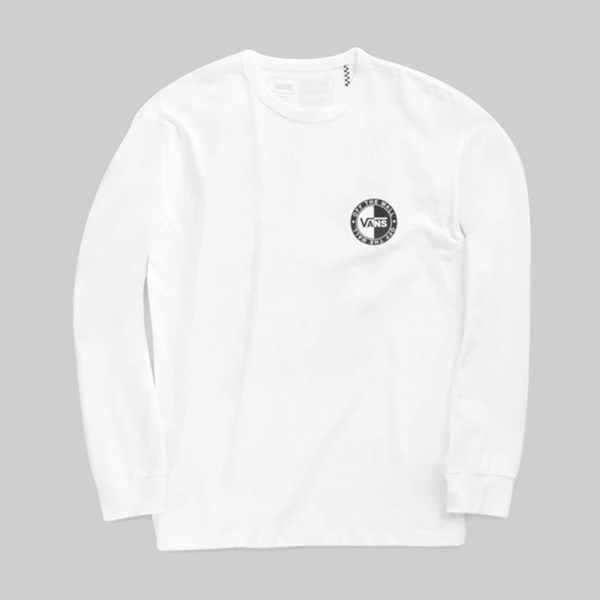 VANS OFF THE WALL CLASSIC SLANTED LOGO LS TEE WHITE 